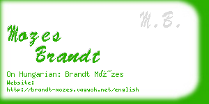 mozes brandt business card